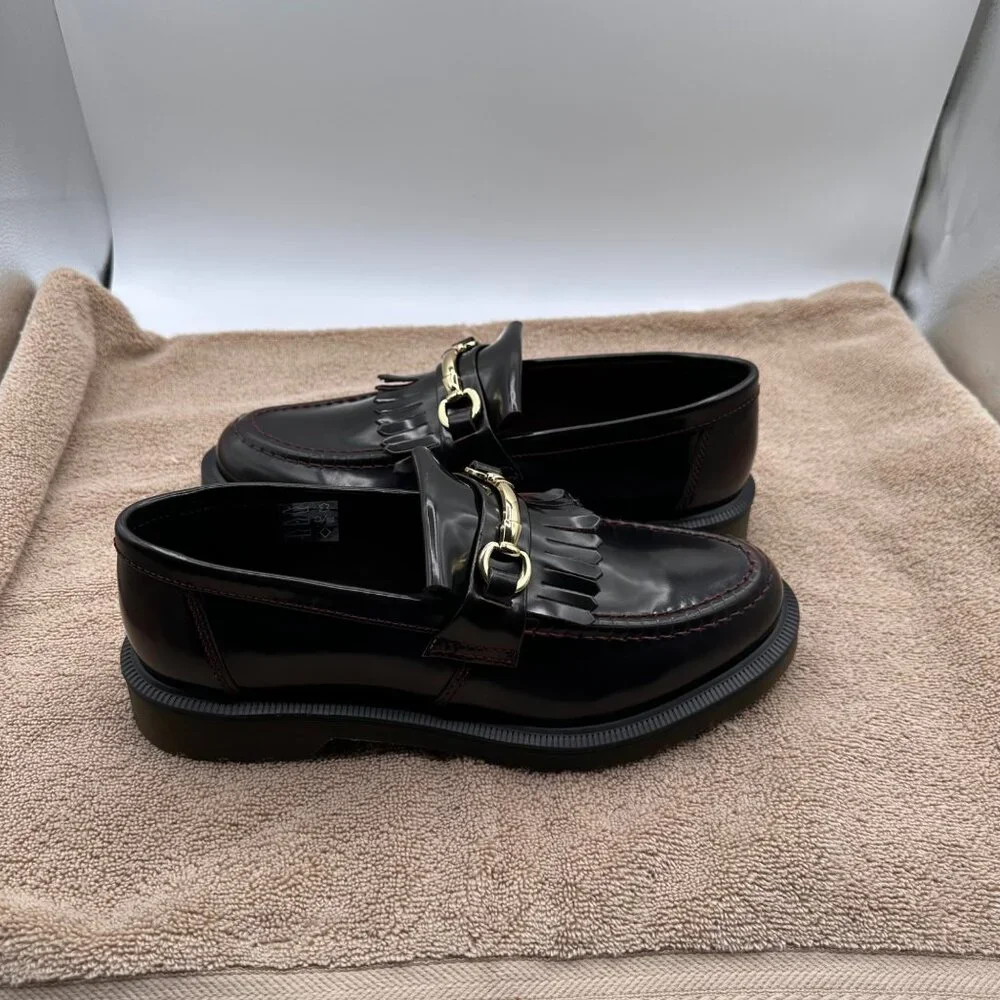 Dr Martens Unisex M 9/10 Adrian Snaffle Smooth Leather Kiltie Casual Loafers